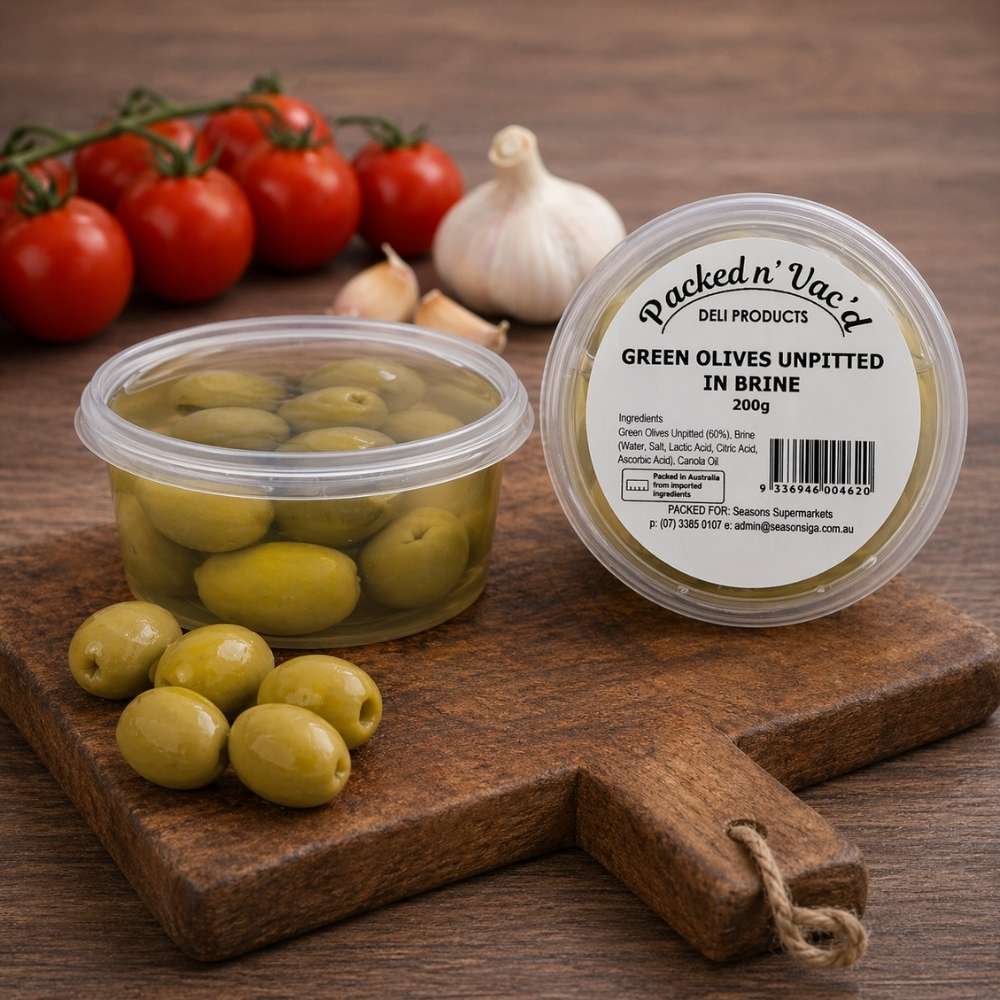 Green Olives Unpitted In Brine