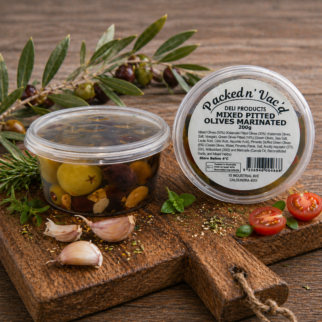 Mixed Pitted Olives Marinated