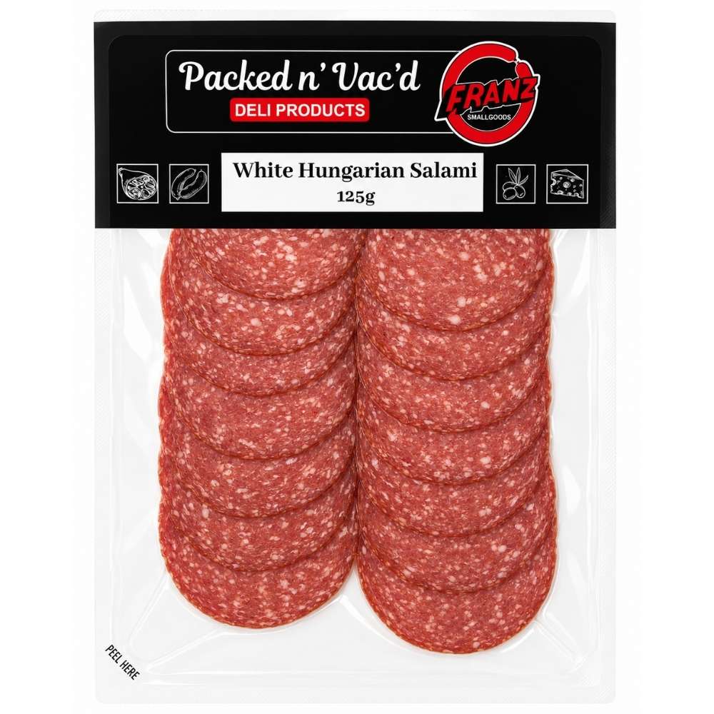 White Hungarian Salami Sliced - Premium Range