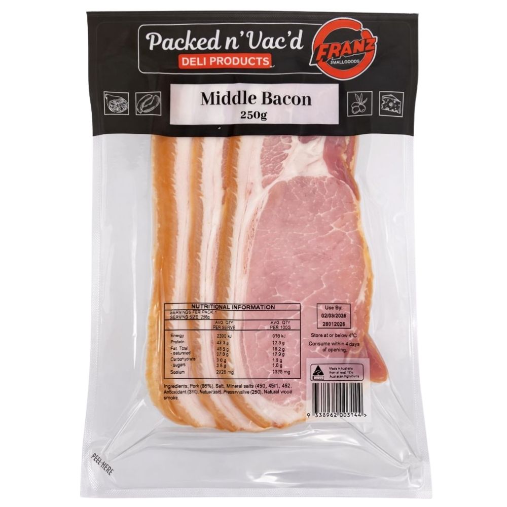 Middle Bacon (Rind On)